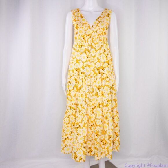 NWT kate spade Kate Daisy Vineyard Midi Cotton Dress, Yellow - Picture 10 of 16